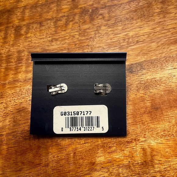 Vintage Bijoux Givenchy Silver Tone Stone Dangle Clip on Earrings - Picture 3 of 3